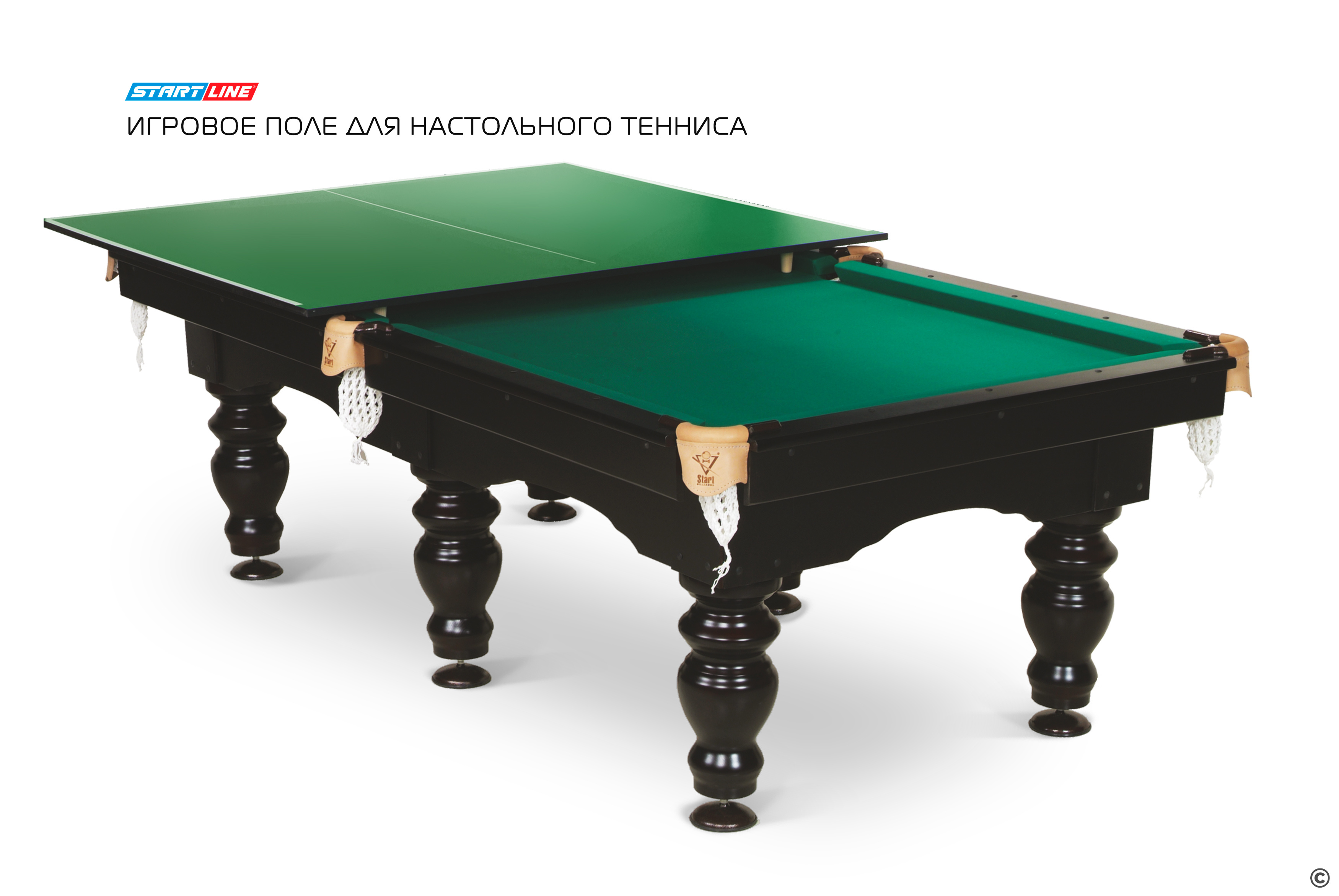 Игровое поле для настольного тенниса для бильярдного стола green Фото №2