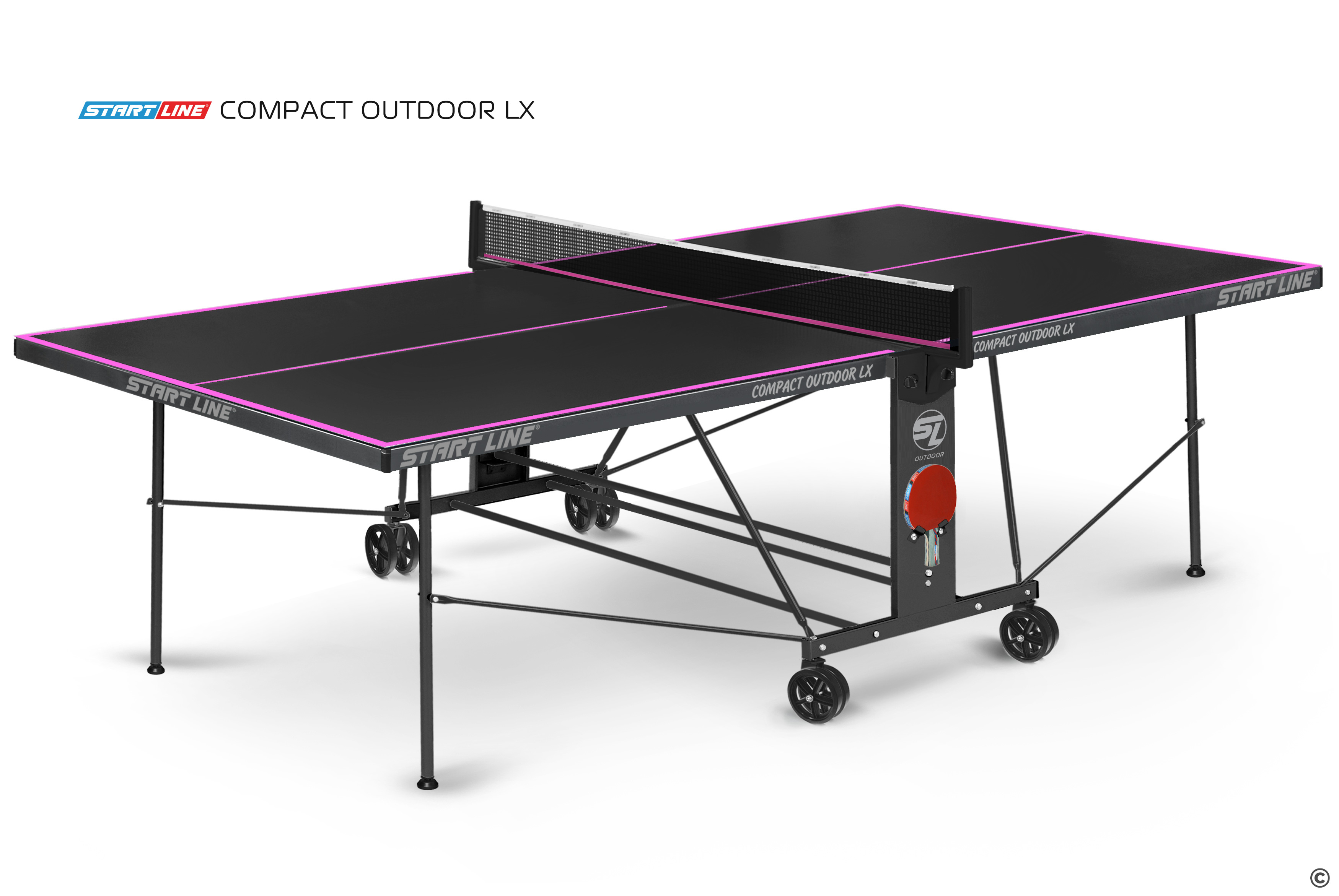 Стол теннисный Compact-2 LX Всепогодный Black Фото №1