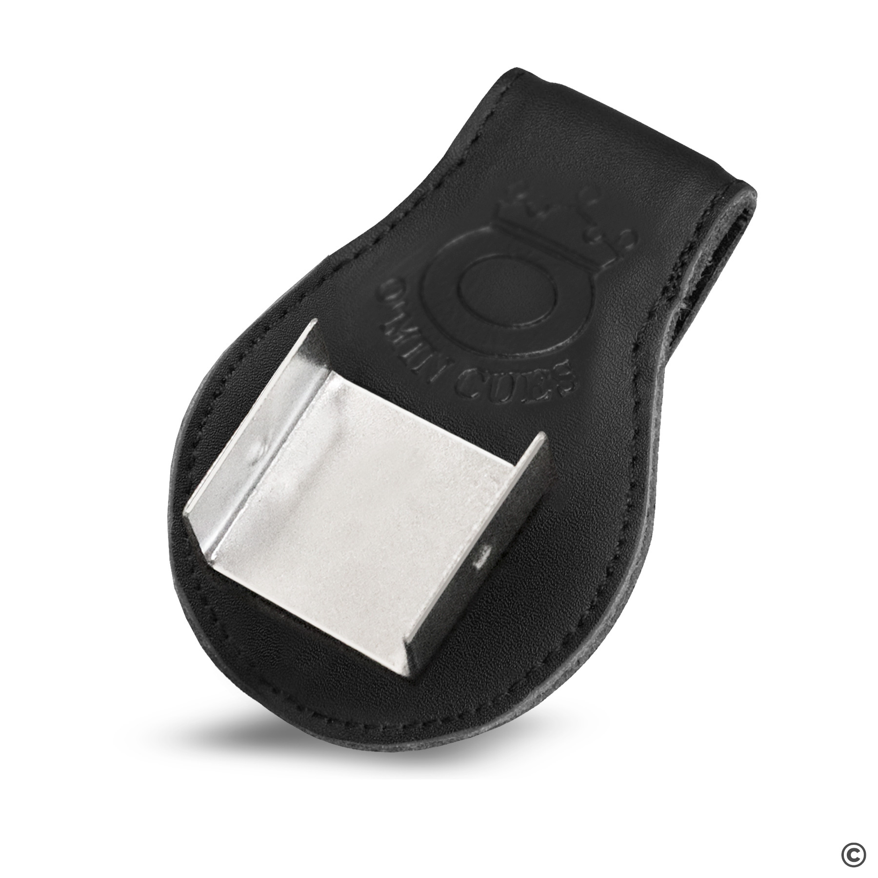 Держатель для мела кожаный открытый черный Фото №1