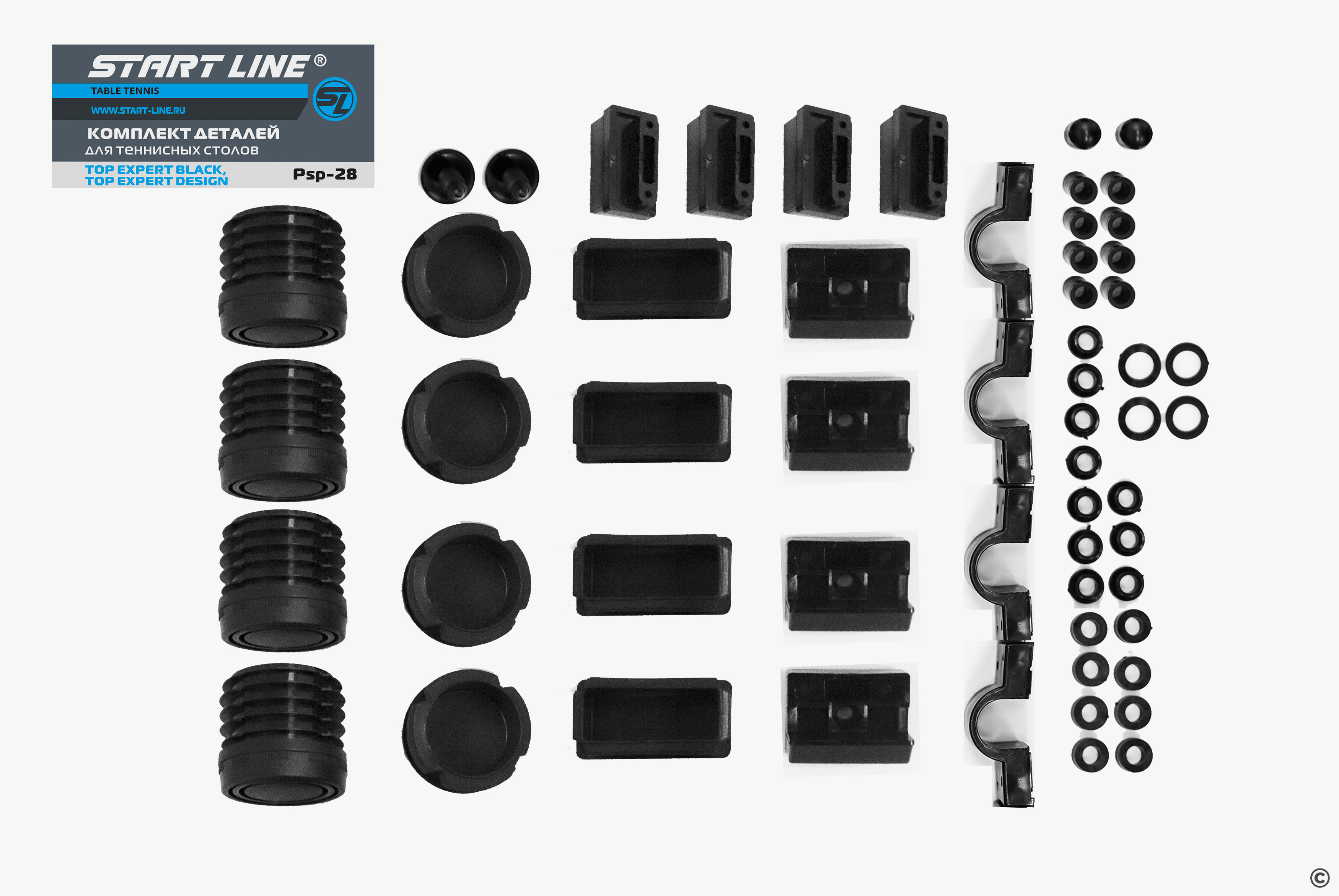 Комплект деталей для теннисных столов Top Expert black, Top Expert DESIGN Фото №1