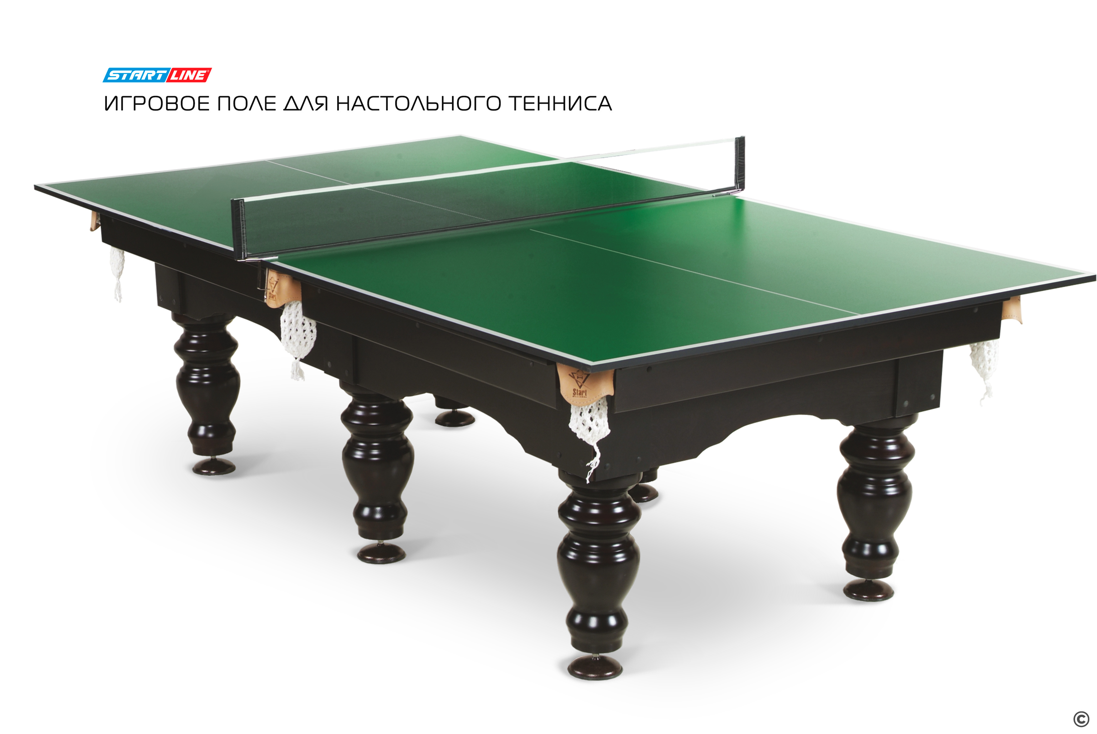 Игровое поле для настольного тенниса для бильярдного стола green Фото №1