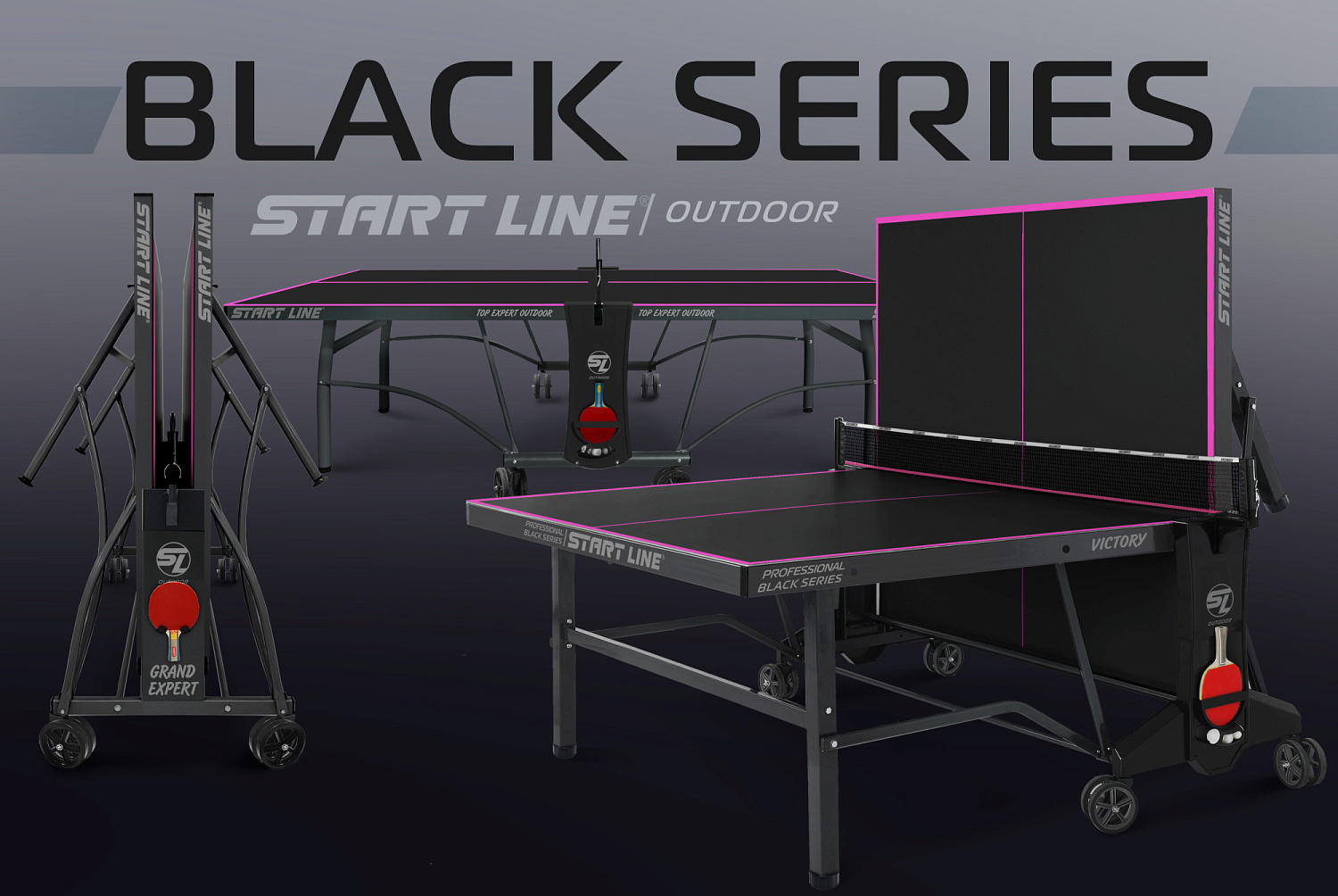 Start Line расширяет линейку теннисных столов серии Black всепогодными моделями!