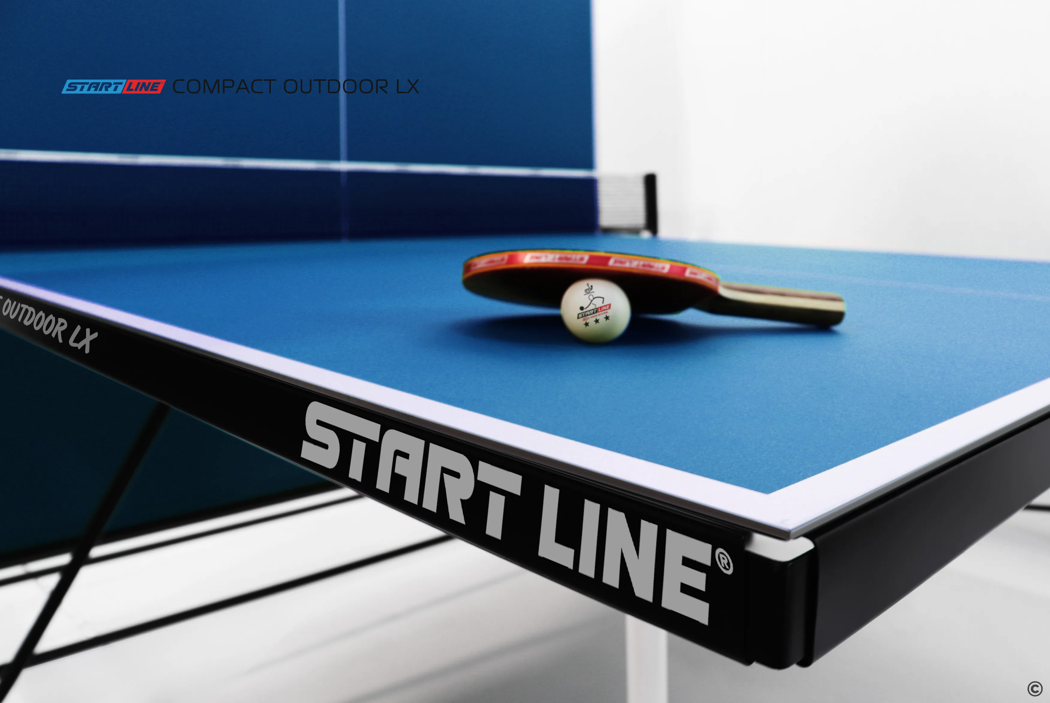 Стол теннисный Compact-2 LX Всепогодный Синий Фото №4
