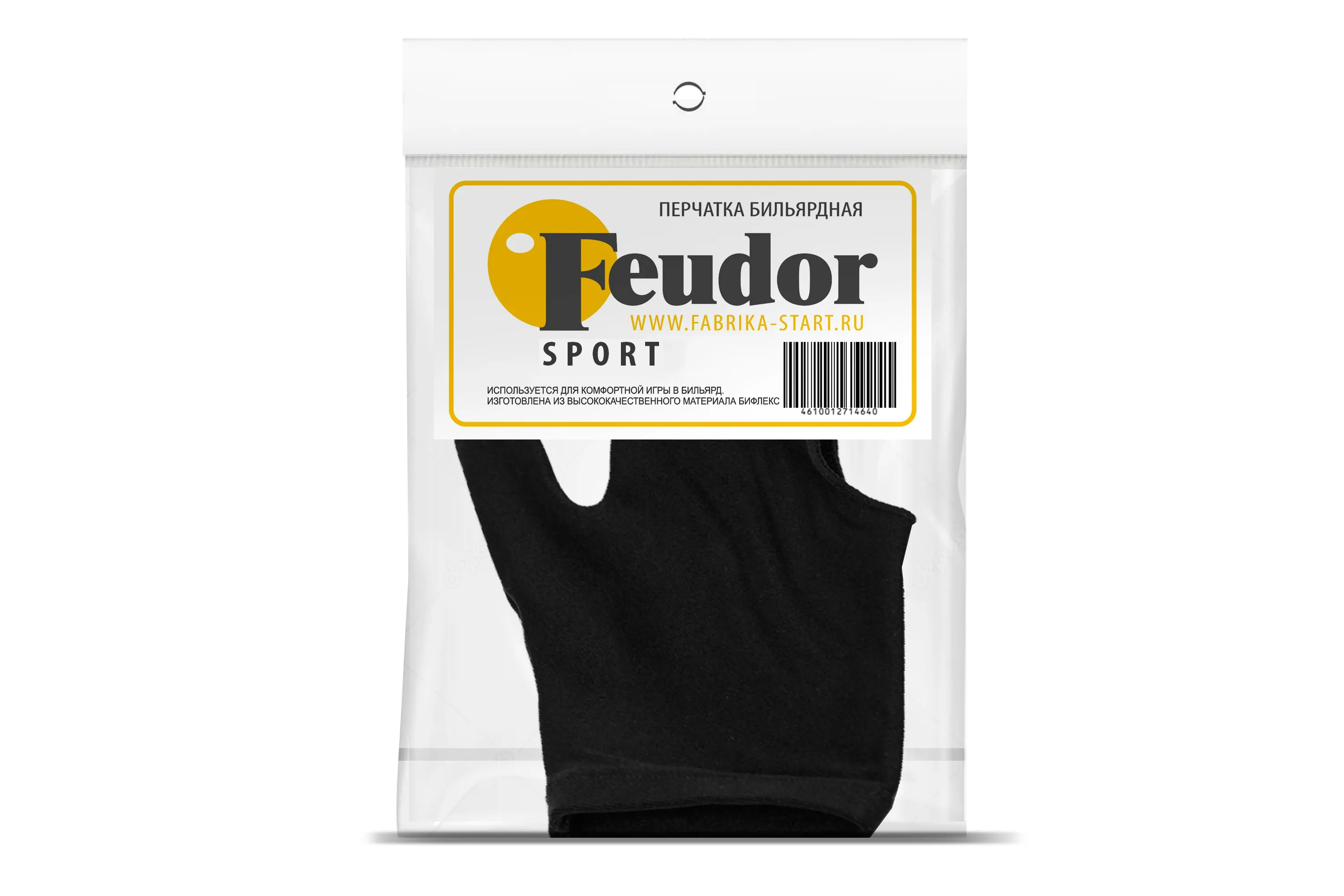 Перчатка-бильярдная Feudor Sport black S